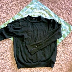 Green Crew Necked Mid Turtleneck Long Sleeve Sweater.